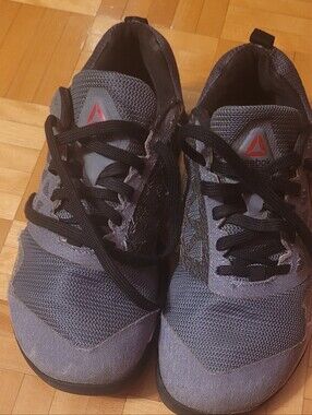 Reebok Men’s Gray and Orange Training Shoes